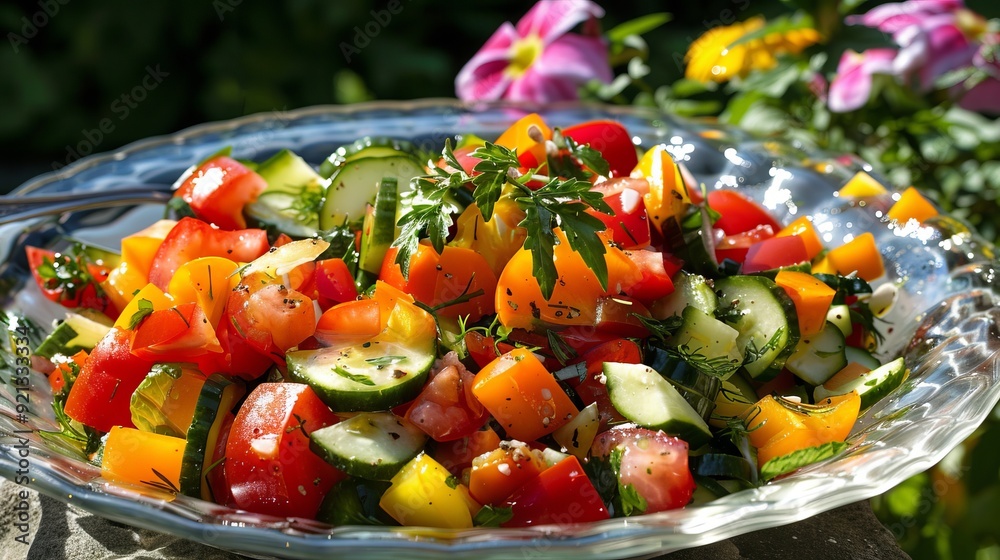 Summer salad on a plate Summer salad on a plate