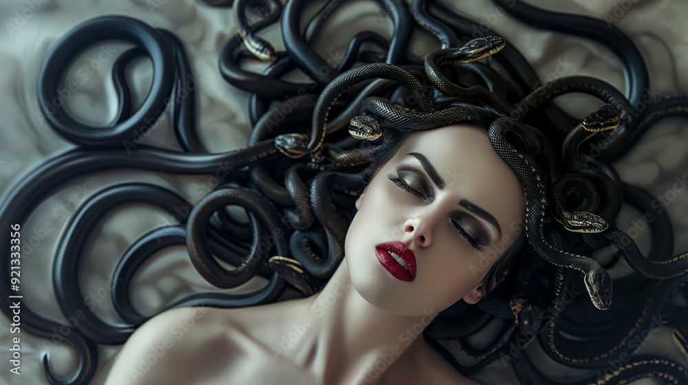 Fototapeta premium Artistic portrait of Medusa.