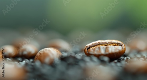 Close-Up View of Coffee Beans on a Surface With Natural Light