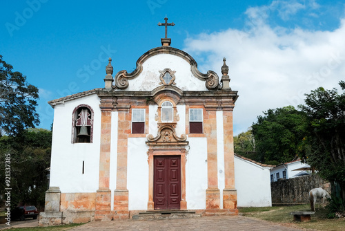 Nossa Senhora do Rosario Church at the historic center of Tiradentes, Brazil