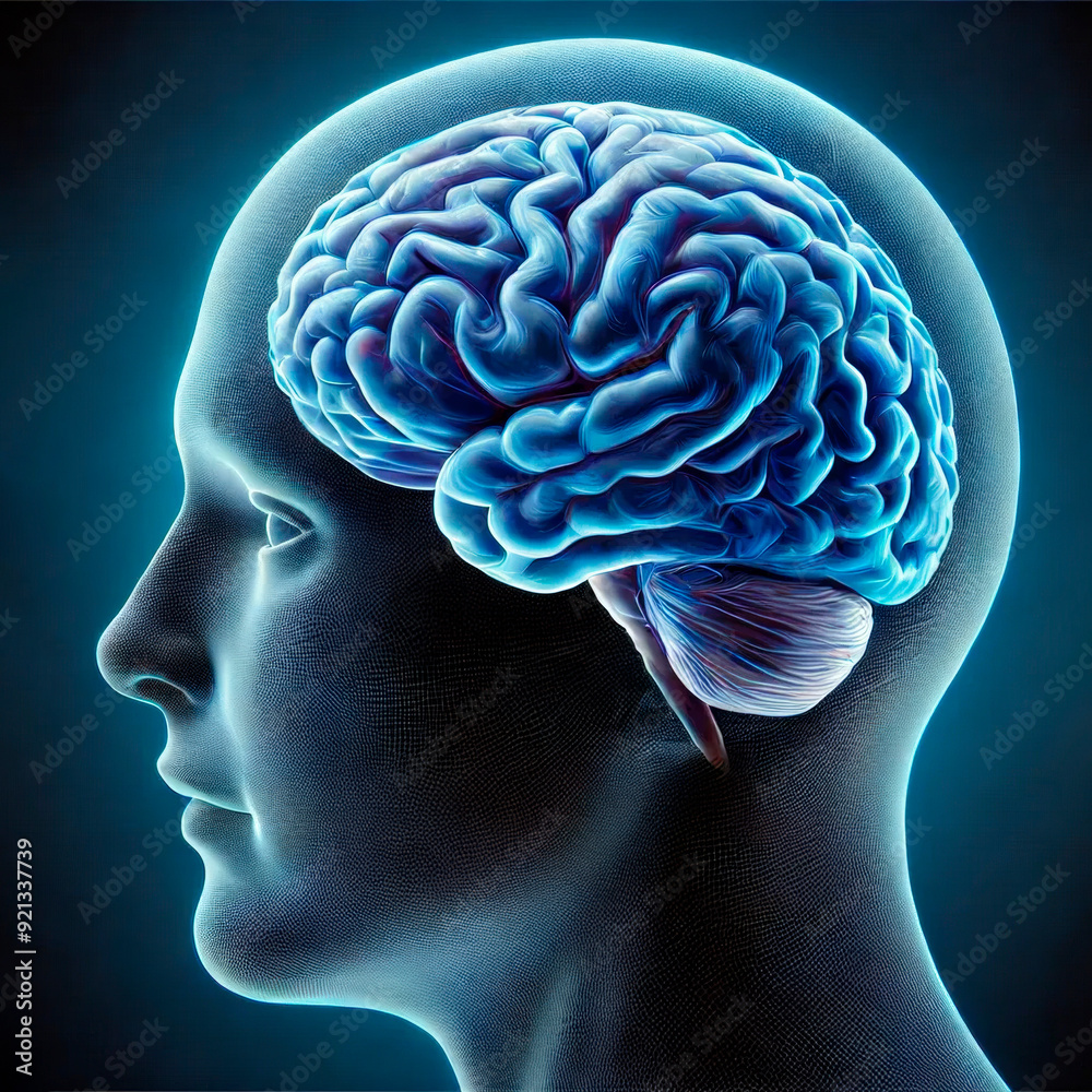 Obraz premium Highly detailed image of human brain