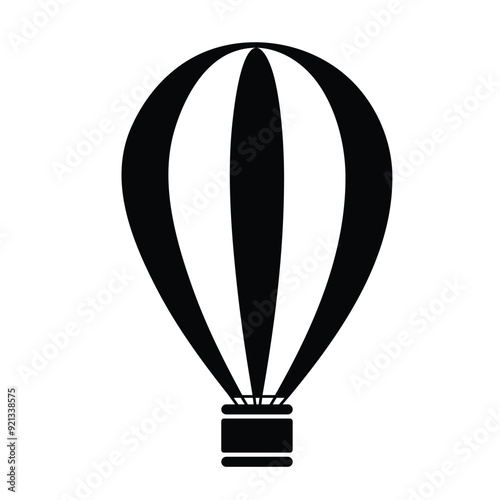 Set of Hot air balloon icon collection. air journey flying aerostat symbol. Vector Illustration.