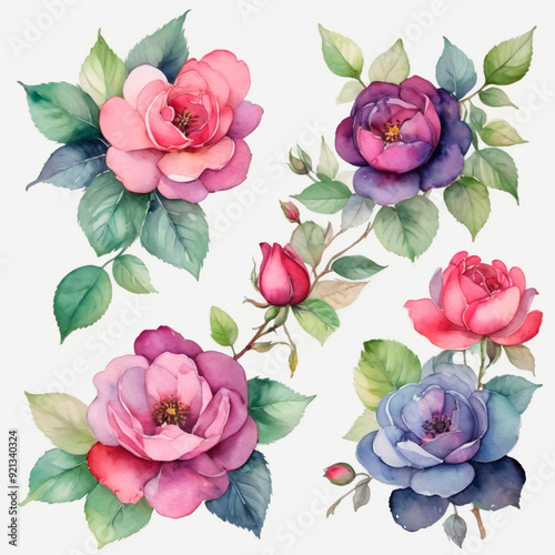 Wallpaper Mural pattern of roses Torontodigital.ca