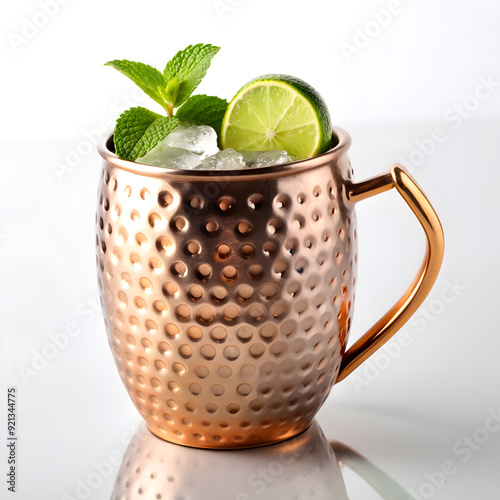 moscow mule mug on white background