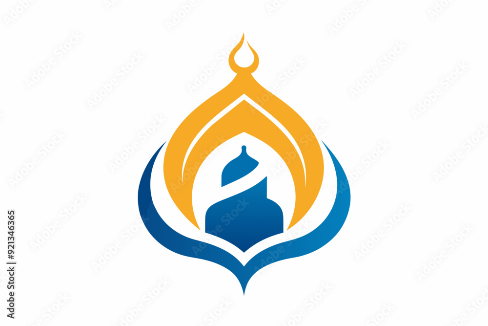 Vector design islamic logo on white background Vector design islamic logo on white background