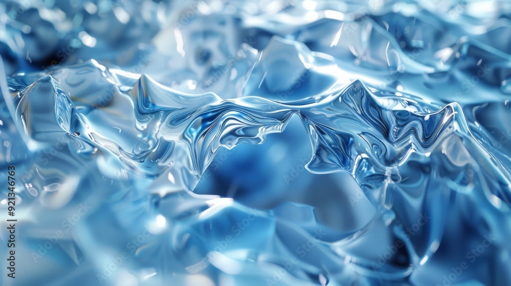 Reflective Ice Patterns: Ice patterns rendered with reflective surfaces ...