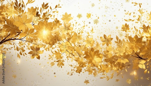 golden christmas tinsel