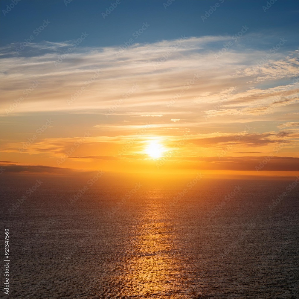 Sunrise or Sunset: A horizon scene with the sun rising or setting, providing a large area of sky for adding text or showcasing products against a beautiful backdrop Sunrise or Sunset: A horizon scene with the sun rising or setting, providing a large area of sky for adding text or showcasing products against a beautiful backdrop