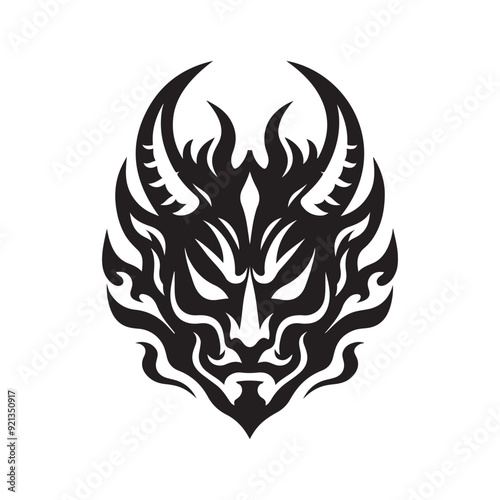 Monster Mask silhouette vector illustration