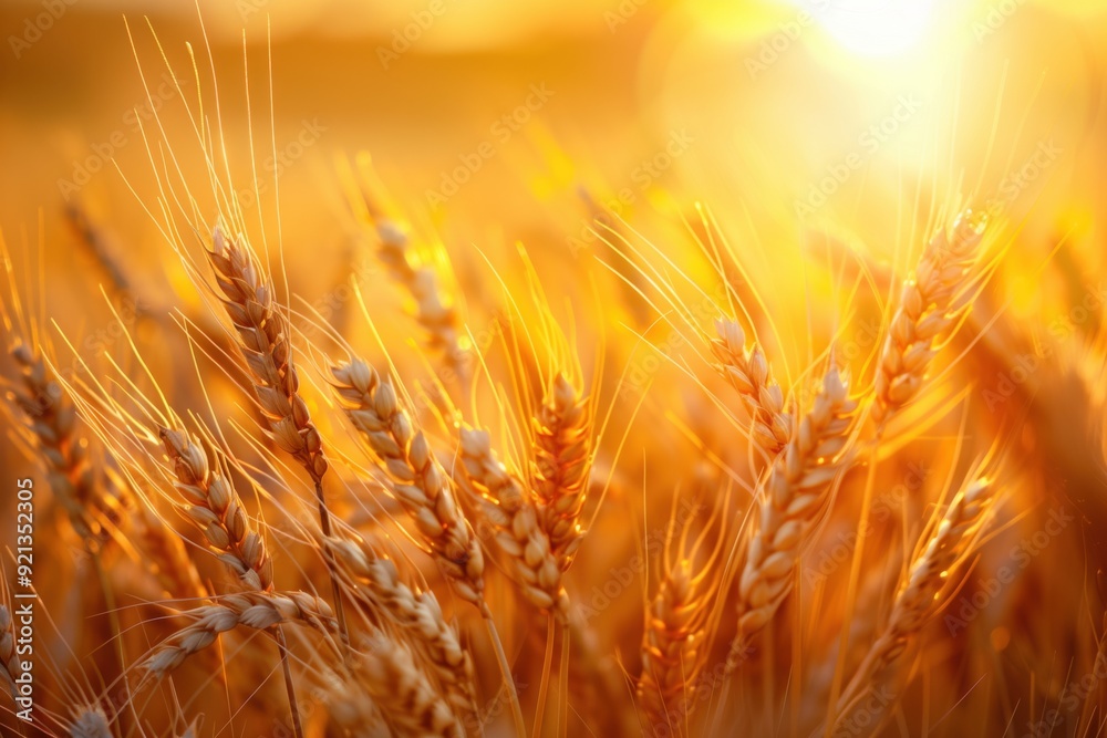 wheat field at sunset wheat field at sunset
