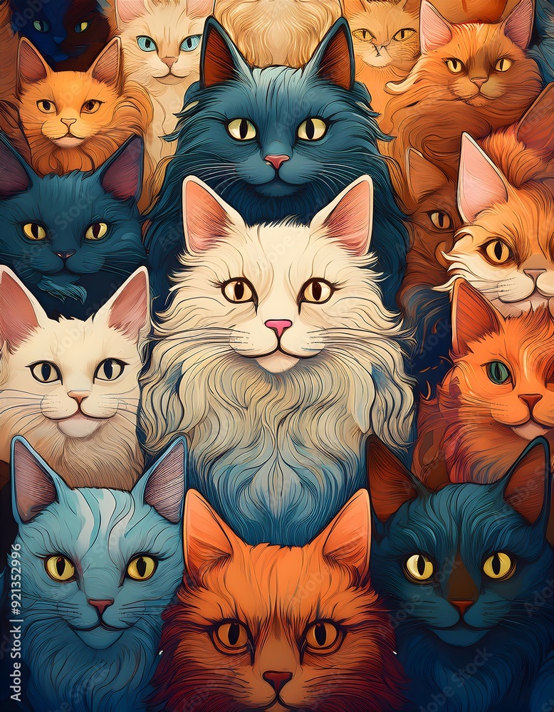 Pattern with cats Pattern with cats