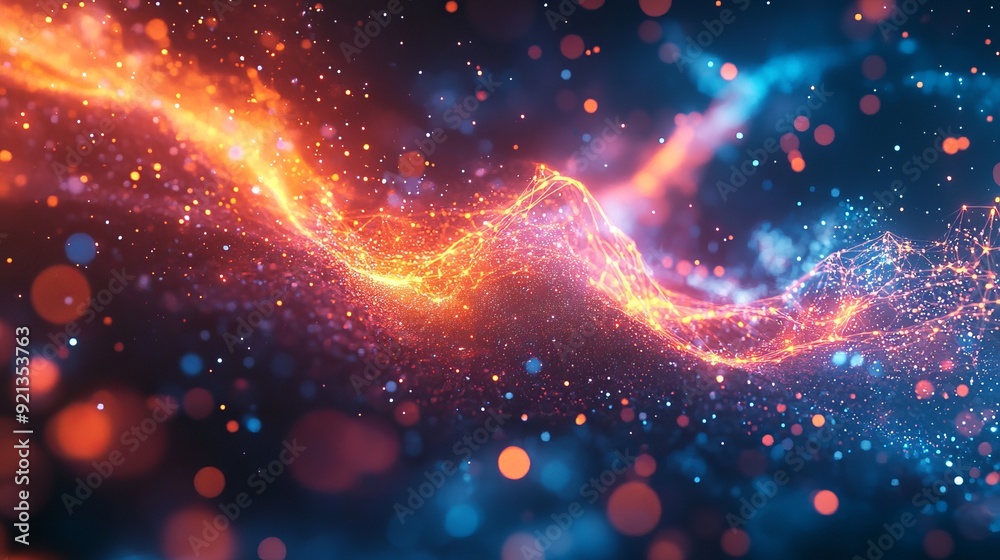 Colorful abstract swirl of light and energy in a dark background Colorful abstract swirl of light and energy in a dark background