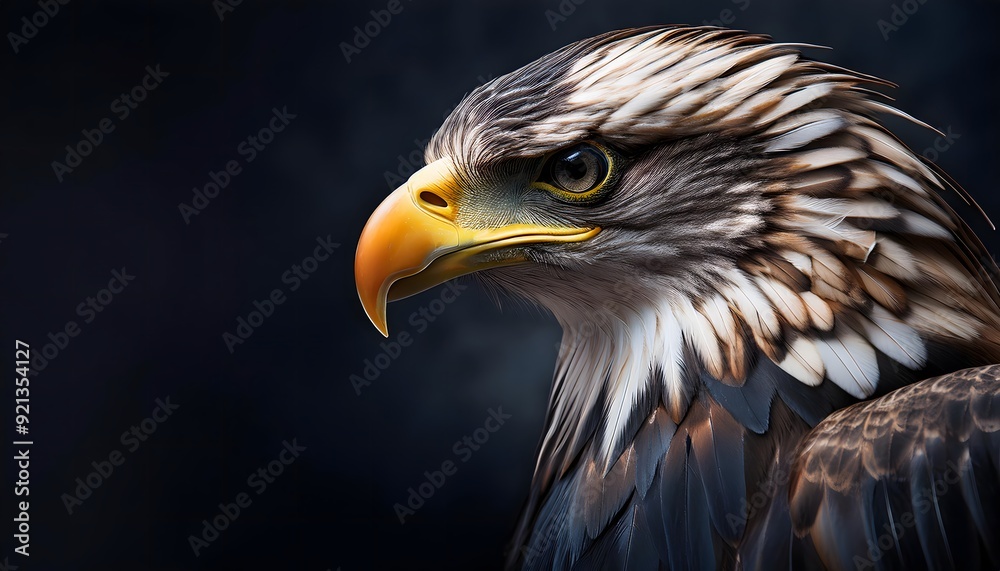 Portrait of an eagle on a black background Portrait of an eagle on a black background