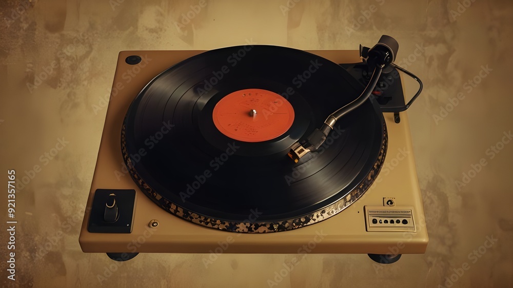 Obraz premium background showcasing old vinyl record
