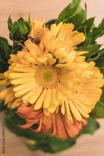 Yellow and orange flowers