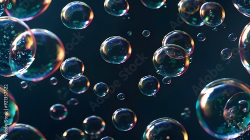 Wallpaper Mural Illustration of water Bubbles crystal clear  Torontodigital.ca