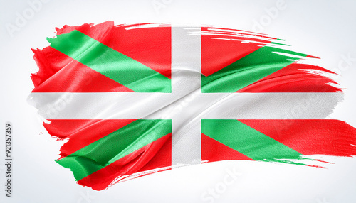 Paint stain with the colours of the flag of the Basque Country