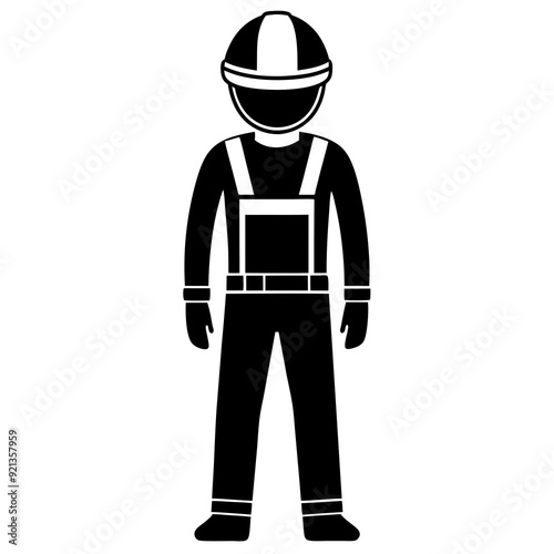 The man a head on helmet art vector