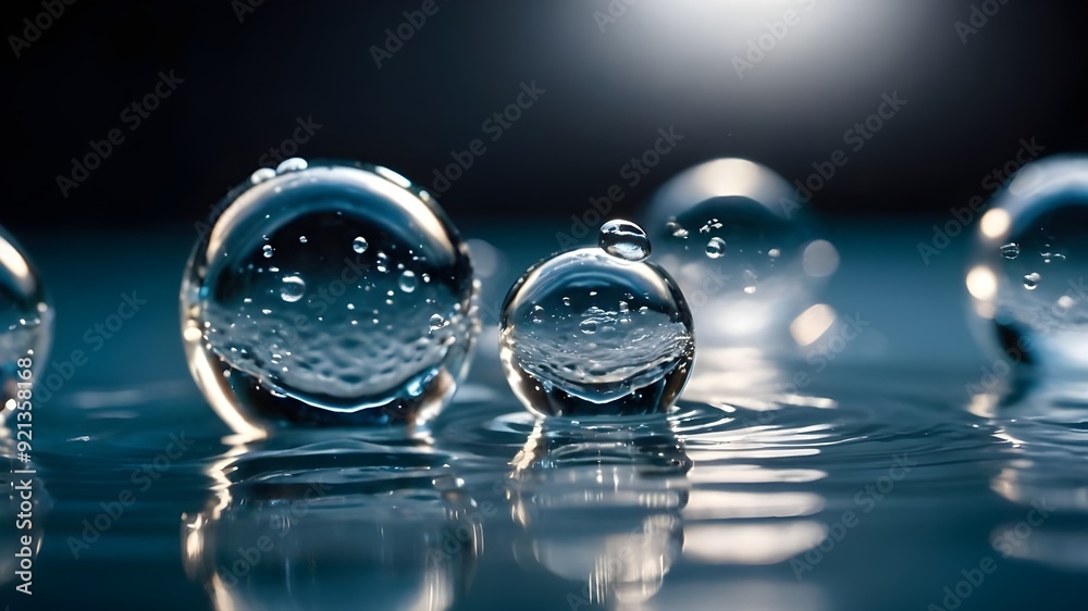 Illustration of water Bubbles crystal clear Illustration of water Bubbles crystal clear