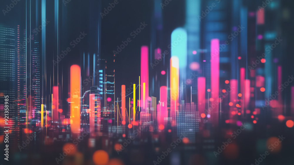 Smart digital city with connection network that is at the cutting edge of innovation in technology and business with bright, modern skyscrapers. Backgrounds for technology and charts and graphs Smart digital city with connection network that is at the cutting edge of innovation in technology and business with bright, modern skyscrapers. Backgrounds for technology and charts and graphs