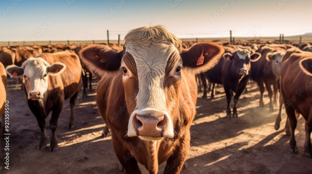 Close-Up Portrait of a Brown and White Cow Close-Up Portrait of a Brown and White Cow