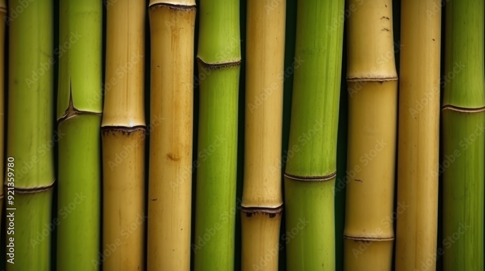 Close-up of Green and Yellow Bamboo Close-up of Green and Yellow Bamboo