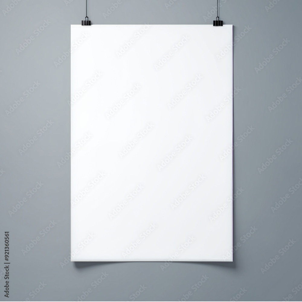blank sheet of paper mockup poster on a wall blank sheet of paper mockup poster on a wall
