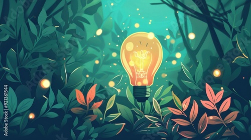 Flat design concept illustration with experimental thinking of idea lab.
