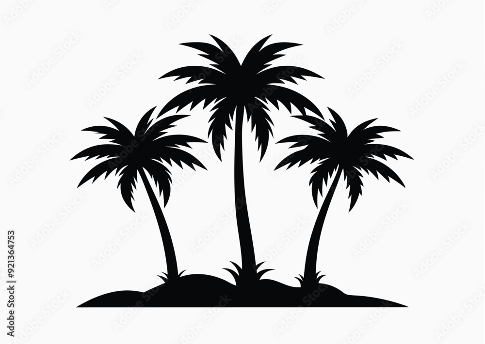 palm tree silhouette vector illustration palm tree silhouette vector illustration