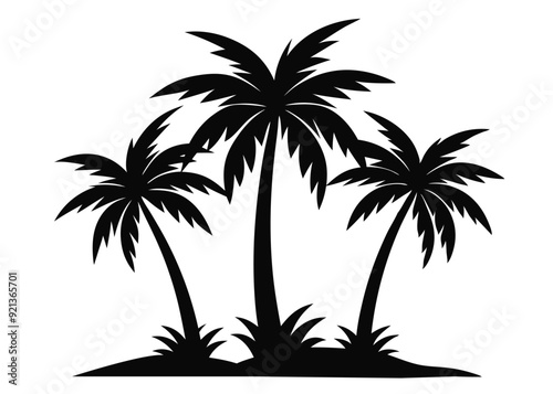 palm tree silhouette vector illustration 