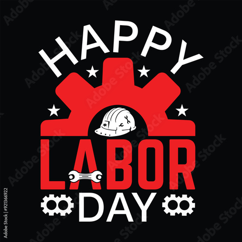 Happy labor day typography t shirt design