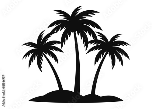 palm tree silhouette vector illustration 