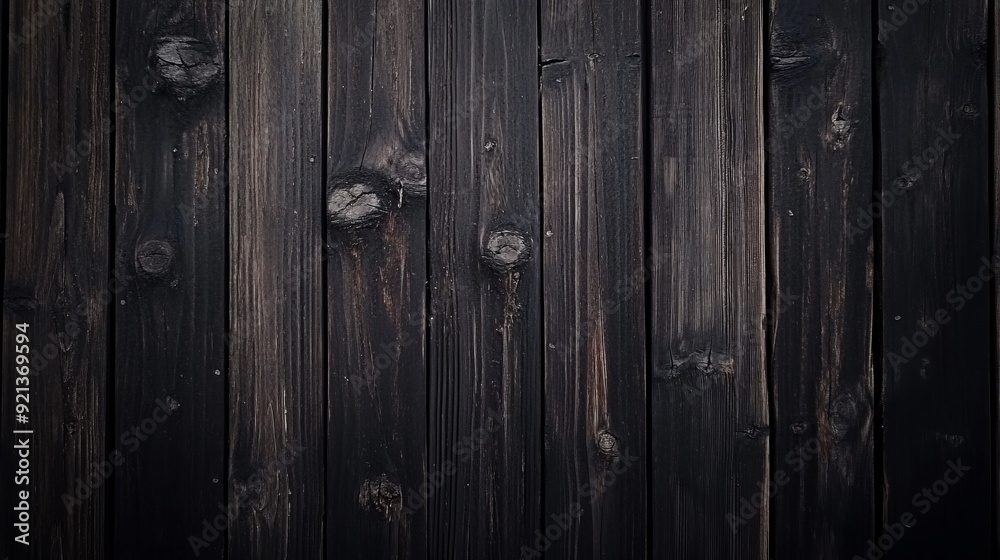 Dark Textured Wooden Planks