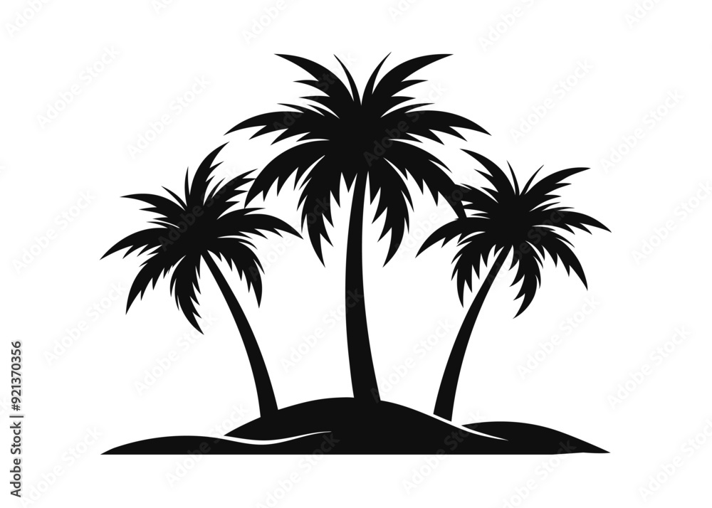 palm tree silhouette vector illustration palm tree silhouette vector illustration