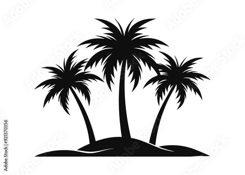 palm tree silhouette vector illustration 
