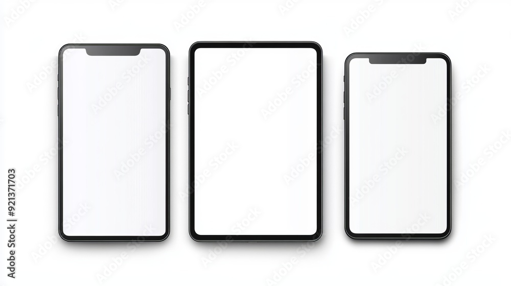 Blank Mobile Devices Mockup Blank Mobile Devices Mockup