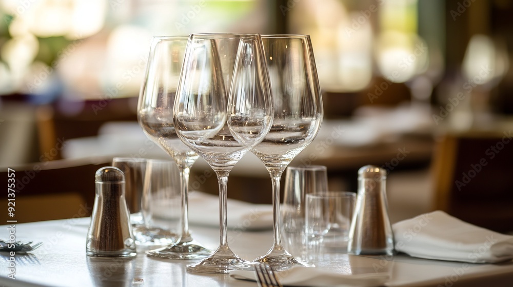 Elegant Table Setting with Wine Glasses