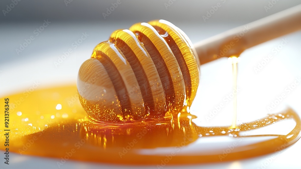 A peach with a drizzle of honey on its fuzzy skin, creating an interesting texture contrast A peach with a drizzle of honey on its fuzzy skin, creating an interesting texture contrast