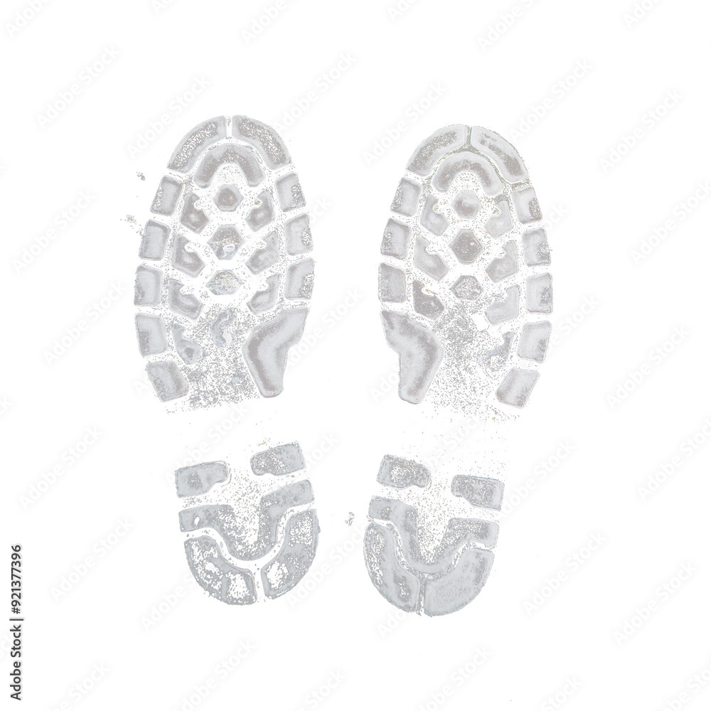 paint impression of shoe sole on the floor paint impression of shoe sole on the floor