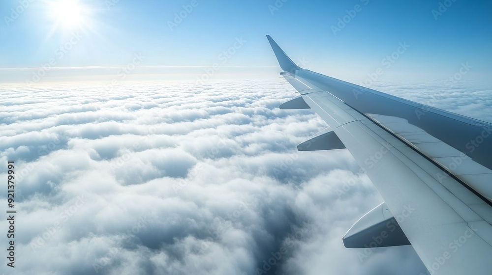 Aerial View from Airplane Wing