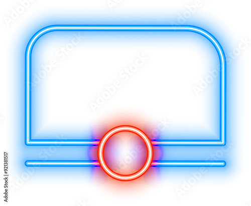 Neon Frame Blue Quota Box