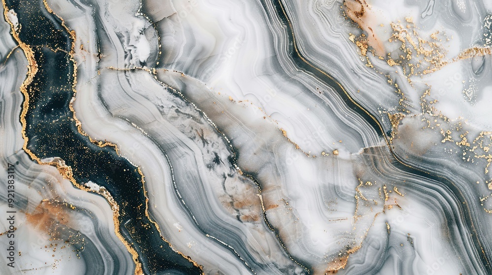 Elegant marble texture with black, white, and gold veining Elegant marble texture with black, white, and gold veining