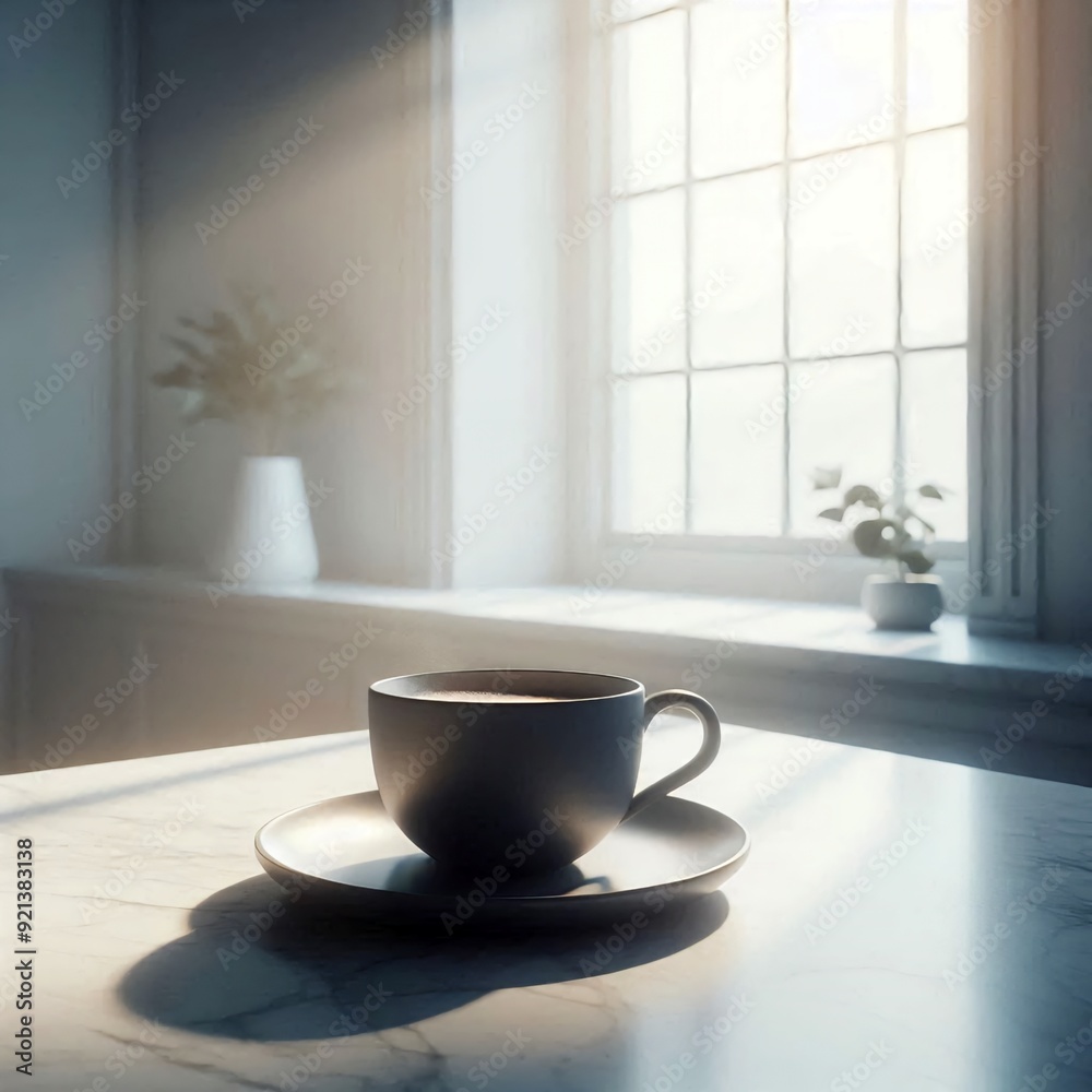 cup of coffee on the table cup of coffee on the table
