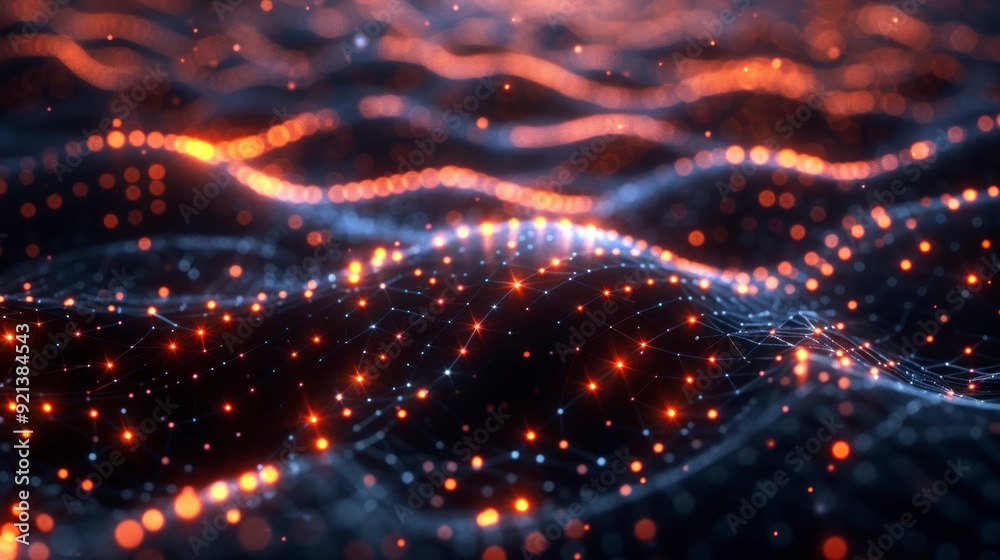 Futuristic digital network with glowing connections, symbolizing advanced technology and connectivity. Futuristic digital network with glowing connections, symbolizing advanced technology and connectivity.