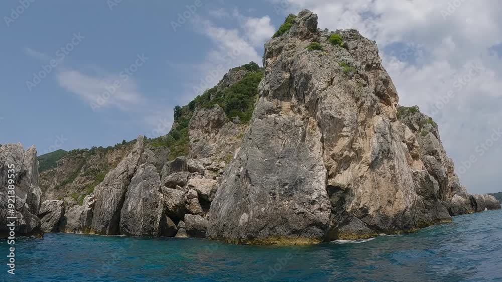 Rock cliff face on the northwestern shore of Corfu Rock cliff face on the northwestern shore of Corfu