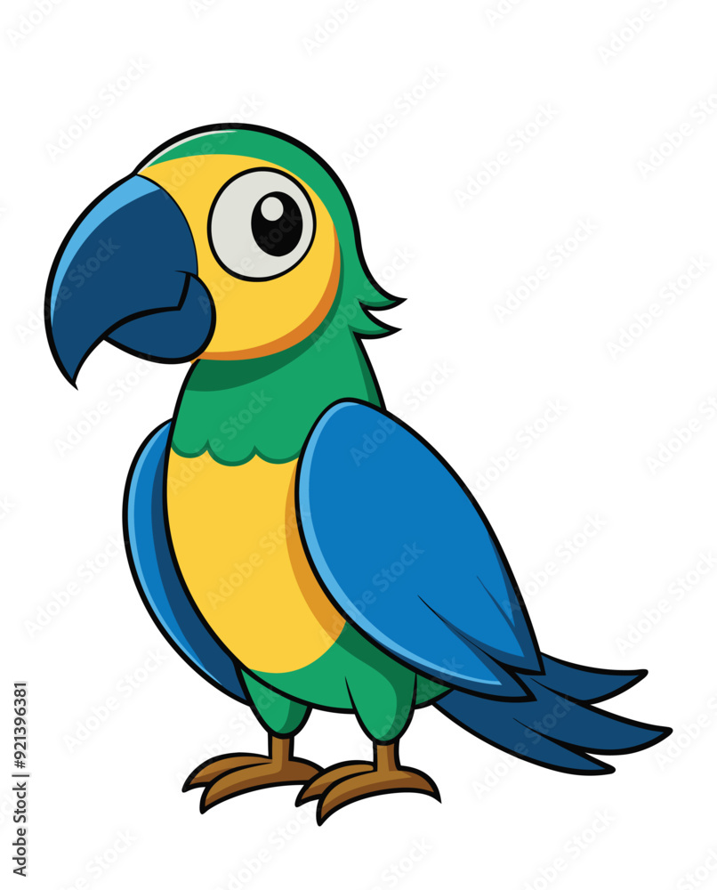 A parrot cartoon vector illustration A parrot cartoon vector illustration