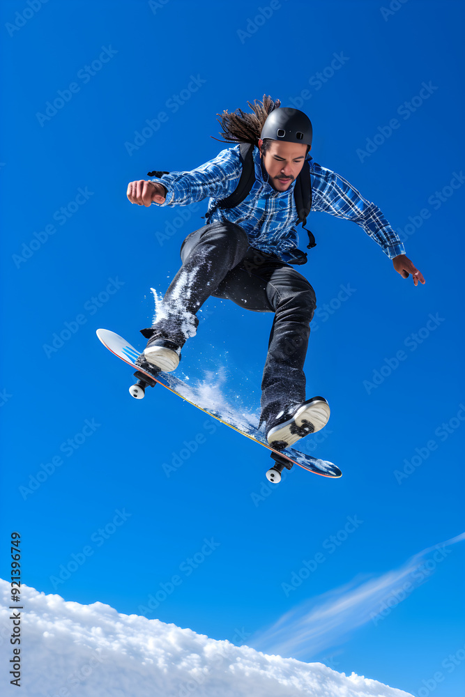 Sky-High Skateboard Stunt: A Heart-Stopping Display of Skill and Guts in Extreme Sports Sky-High Skateboard Stunt: A Heart-Stopping Display of Skill and Guts in Extreme Sports