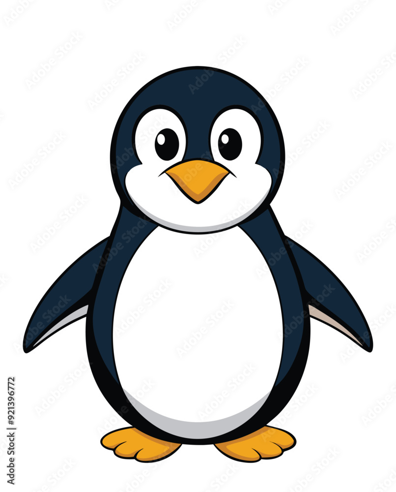 Obraz premium A penguin cartoon illustration
