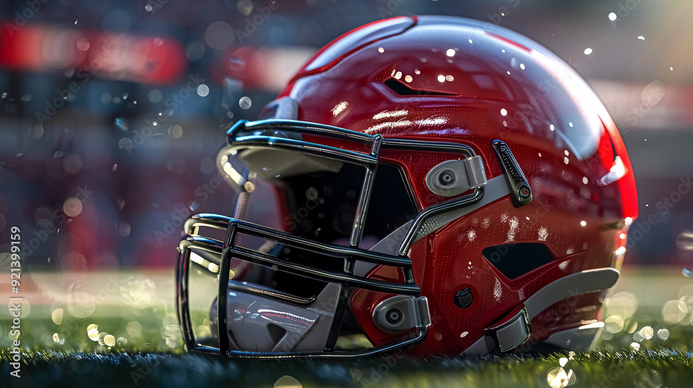 Football helmet facing right. Football helmet facing right.