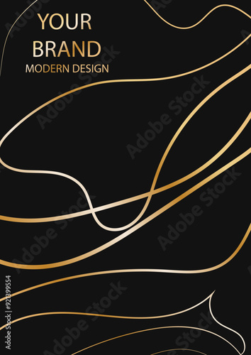 Modern cover design set. Premium vintage geometric pattern with texture. Luxury vector in white with gold color for invitation template, restaurant menu, etc. Template.